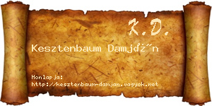 Kesztenbaum Damján névjegykártya